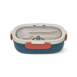 Ланч-бокс Fissman с тремя отделением 21,5х14,5х7 см 850 мл, цвет серый пластик (16754)