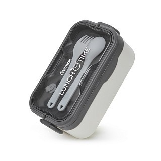 Ланч-бокс Fissman із регульованим відділенням 19,5х11,5х7,8 см 1000 мл, колір сірий пластик (16749)