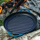 Кругла пательня гриль Fissman 30x4,0 см з боковими ручками емальований чавун (4044)