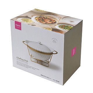 Марміт Fissman 28,8x21,5х15,2 см на сталевій підставці порцеляна (16125)