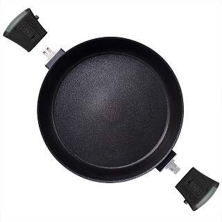 Сотейник Fissman BRILLIANT 28x7,5 см / 4,1л со съемными ручками и стеклянной крышкой (14386)