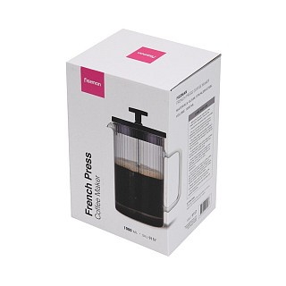 Заварочный чайник с поршнем Fissman 1000 мл стеклянная колба (9157)