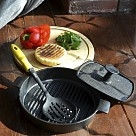 Кругла пательня-гриль Fissman 26x5 см з боковими ручками (4072)