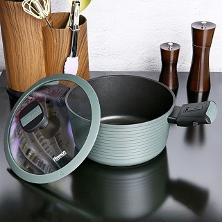 Каструля Fissman BRILLIANT 28x13,5 см / 7,1л зі знімними ручками (14383) Каструля Fissman BRILLIANT 28x13,5 см / 7,1л зі знімними ручками (14383)