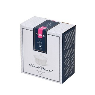 Кастрюля с крышкой Fissman 13х6 см / 340 мл фарфор (14163) Кастрюля с крышкой Fissman 13х6 см / 340 мл фарфор (14163)