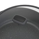 Сотейник Fissman 28x8 см / 4,3 л TITANIUM PRO зі скляною кришкою литий алюміній з антипригарним покриттям (14586)