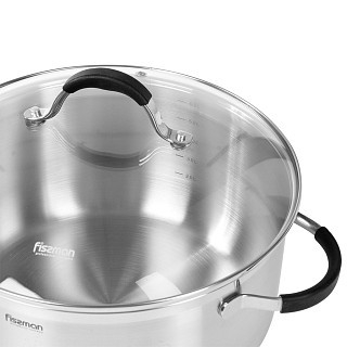 Каструля Fissman MAGNIFICA 7,1 л із скляною кришкою (15355) Каструля Fissman MAGNIFICA 7,1 л із скляною кришкою (15355)