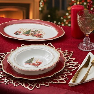 Тарілка глибока Fissman CHRISTMAS EVE 22 см порцеляна (16028)