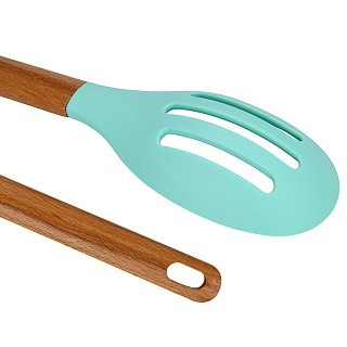 Ложка з отворами Fissman 34 см ESSENTIAL з дерев`яною ручкою силікон (1109) Ложка з отворами Fissman 34 см ESSENTIAL з дерев`яною ручкою силікон (1109)