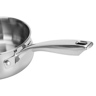 Ковш Fissman ABSOLUTE PRO 18x9 см/2,2 л со стеклянной крышкой нержавеющая сталь (5545)