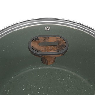 Кастрюля Fissman 28x13,5 см/7,1 л CUISINE со стеклянной крышкой алюминий с антипригарным покрытием (14594)