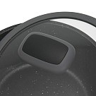 Ківш Fissman 16x8,5 см / 1,4 л EVOLUTION зі скляною кришкою литий алюміній з антипригарним покриттям (14583)