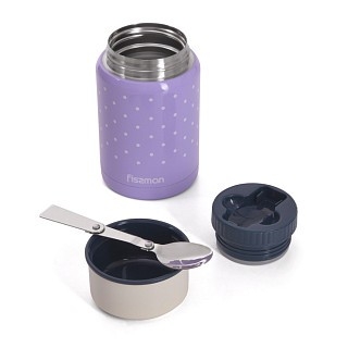 Термос для їжі Fissman 500 мл ліловий (9643)