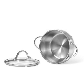 Кастрюля со стеклянной крышкой Fissman MARTINEZ 24x13 см на 5,9 л (5139)