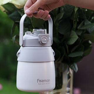 Термос Fissman 800 мл, колір сірий нержавіюча сталь (9864)