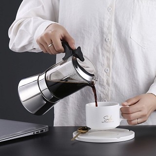 Гейзерная кофеварка Fissman на 6 порций 240 мл нержавеющая сталь и стекло (3298) Гейзерная кофеварка Fissman на 6 порций 240 мл нержавеющая сталь и стекло (3298)