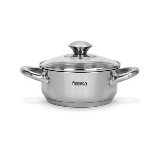 Каструля Fissman зі скляною кришкою GULLIVER 14x6 см / 0,9 л нержавіюча сталь (5417) Каструля Fissman зі скляною кришкою GULLIVER 14x6 см / 0,9 л нержавіюча сталь (5417)
