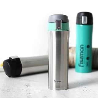 Термос-кружка Fissman 450 мл зеленая нержавеющая сталь (9881)