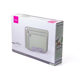 Набір з 3-х обробних дощок Fissman 41х28, 36х24, 31х20, колір Зелений пластик, ТПР (8056)