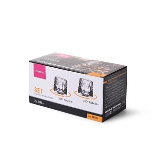 Набір Fissman з 2-х бокалів для віскі 180 мл скло (16500)