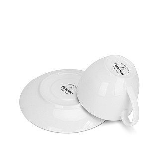 Набор Fissman из 2-х кружек FLOREE 270 мл с блюдцем фарфора (3668)