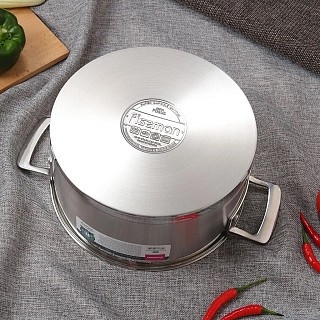 Каструля Fissman FOBUS 24x12 см /5,4 л  із скляною кришкою (5384) Каструля Fissman FOBUS 24x12 см /5,4 л  із скляною кришкою (5384)