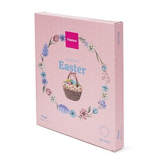 Тарілка овальна Fissman HAPPY EASTER 31х25 см доломіт (0432)
