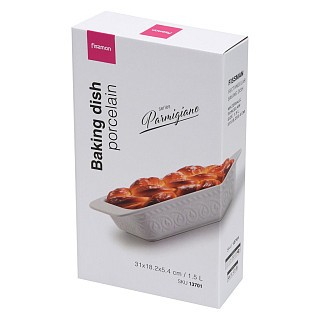 Форма для запікання Fissman прямокутна PARMIGIANO 31х182х54 см / 15 л порцеляна (13701)