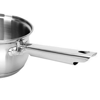 Ківш Fissman FELINA 14x8,5 см / 1,1 л зі скляною кришкою нержавіюча сталь (5497)