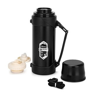 Термос Fissman 2000 мл черный нержавеющая сталь (9872)