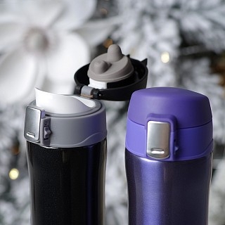 Термос-кухоль Fissman 450 мл фіолетовий (9622)