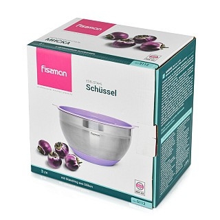 Миска Fissman 20x12 см 3000 мл з кришкою (5112)