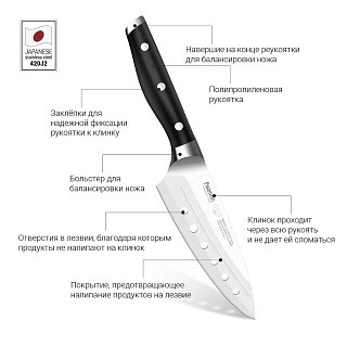 Поварской нож (Деба) Fissman TAKATSU 18 см (2359) Поварской нож (Деба) Fissman TAKATSU 18 см (2359)