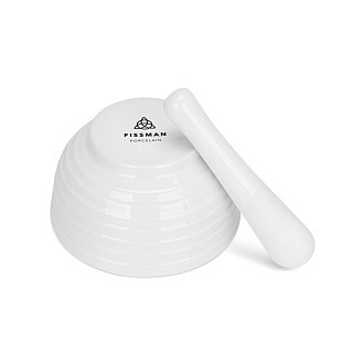 Ступка Fissman 12x6,5 см с пестиком фарфор (14162)