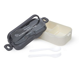 Ланч-бокс Fissman із регульованим відділенням 19,5х11,5х7,8 см 1000 мл, колір сірий пластик (16749)