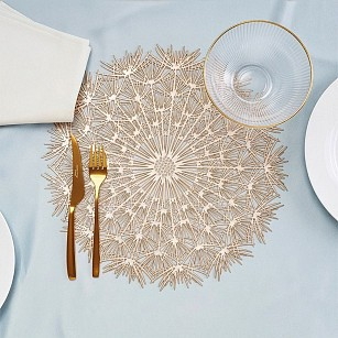 Сервірувальний килимок Fissman круглий 38 см ПВХ ціна за 1од (0722)