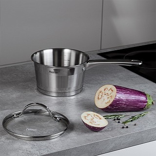 Ківш Fissman TIERNO 16x9,5 см / 1,5 л зі скляною кришкою нержавіюча сталь (5488) Ківш Fissman TIERNO 16x9,5 см / 1,5 л зі скляною кришкою нержавіюча сталь (5488)