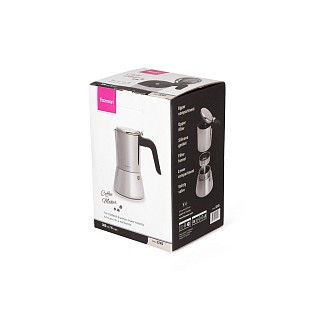 Гейзерная кофеварка Fissman на 6 порций/300 мл нержавеющая сталь (3245) Гейзерная кофеварка Fissman на 6 порций/300 мл нержавеющая сталь (3245)