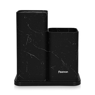 Подставка Fissman для кухонных ножей и инструментов 11x11x23+11x11х17 см, цвет ЧЕРНЫЙ МАРМУРпластик (12884) Подставка Fissman для кухонных ножей и инструментов 11x11x23+11x11х17 см, цвет ЧЕРНЫЙ МАРМУРпластик (12884)