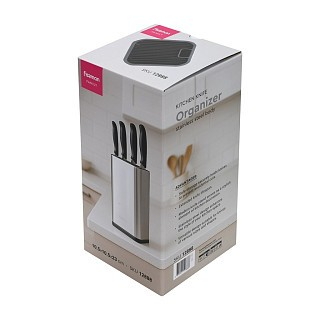 Подставка для кухонных ножей Fissman 10,5x10,5x23 см нержавеющая сталь (12888)