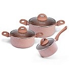 Набір посуду Fissman LATTE 6 предметів зі скляними кришками (4952)