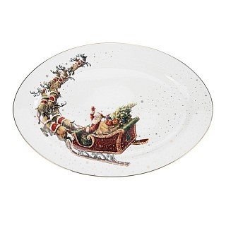 Блюдо Fissman CHRISTMAS овальне 35х23,5 cм порцеляна (14014) Блюдо Fissman CHRISTMAS овальне 35х23,5 cм порцеляна (14014)
