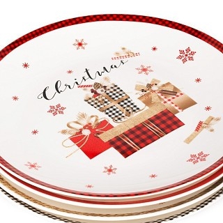 Набір Fissman з 4-х тарілок 20 см фарфор (14058)