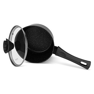 Ківш Fissman 16x8 см / 1,39 л ANGELA зі скляною кришкою алюміній з антипригарним покриттям (14604) Ківш Fissman 16x8 см / 1,39 л ANGELA зі скляною кришкою алюміній з антипригарним покриттям (14604)