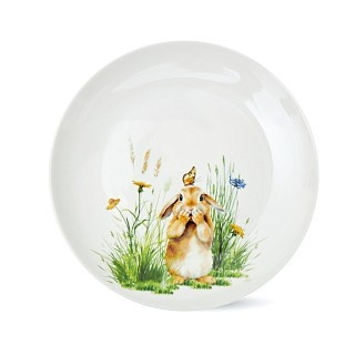 Набор из 4-х тарелок Fissman RABBIT 20 см фарфора (13721)