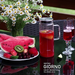 Глечик Fissman GIORNO для напоїв з фільтром 1000 мл (6437) Глечик Fissman GIORNO для напоїв з фільтром 1000 мл (6437)