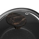 Ківш Fissman 16x7,8 см / 1,3 л EVOLUTION зі скляною кришкою алюміній з антипригарним покриттям (14575)