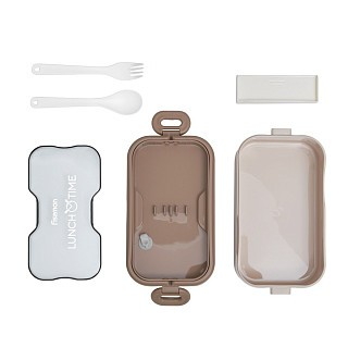 Ланч-бокс Fissman із регульованим відділенням 19,5х11,5х7,8 см 1000 мл, колір коричневий пластик (16750)