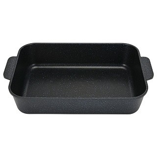 Прямоугольный сотейник Fissman NORD STONE 30x21,5x7 см/3,7 л. со стеклянной крышкой алюм. с антиприг. покр. (14676)