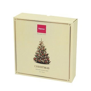 Блюдо Fissman CHRISTMAS квадратне 22х22 см порцеляна (14020)